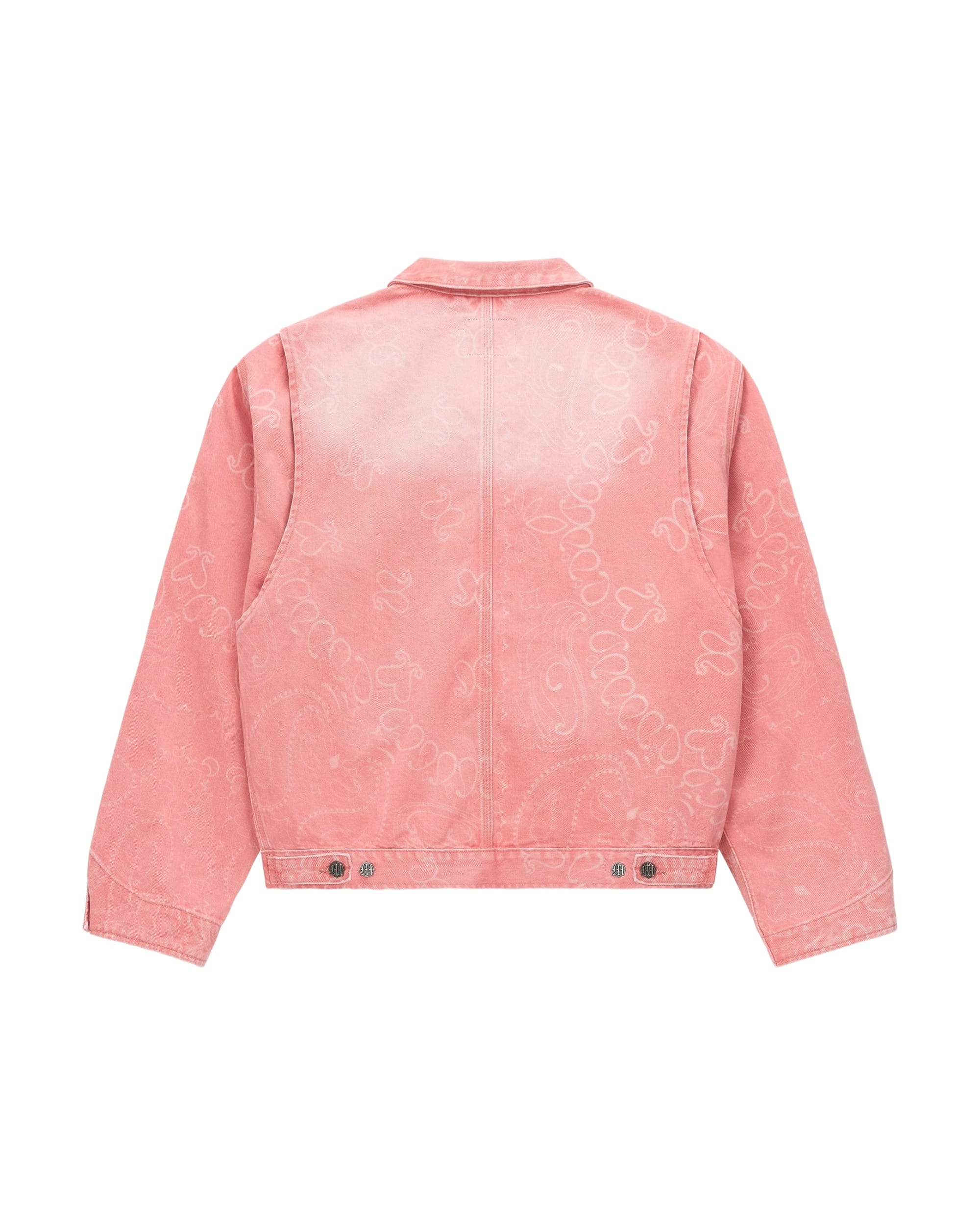 LASER ENGRAVED PAISLEY DENIM JACKET